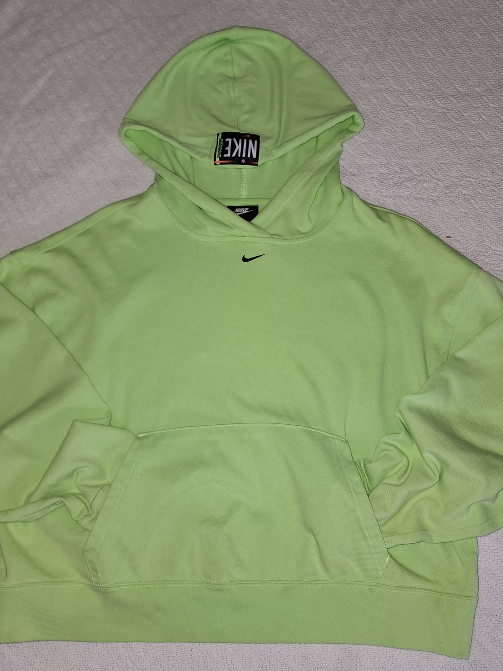 NIKE Phoenix Fleece Oversized Hoodie Lime Neon Cyber Green Size M